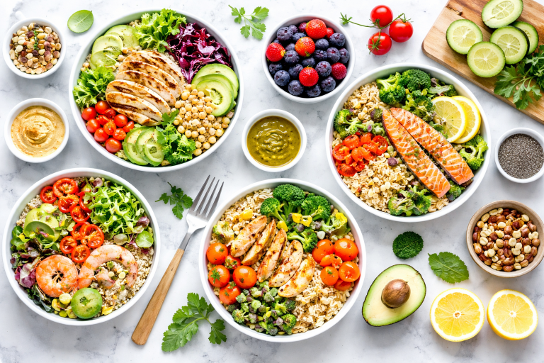 Colorful Meal Prep Flat Lay 1 768x512