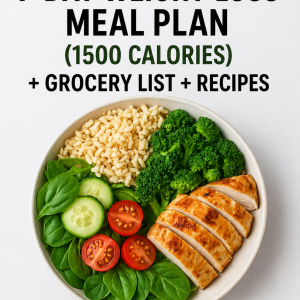 high protein 7 day weight loss meal plan (1500 calories)